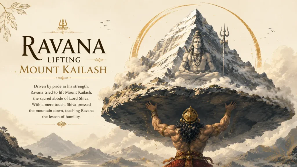 Ravana lifted Mount Kailash